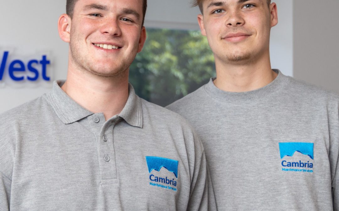 Cambria Maintenance Services apprentices smiling to camera
